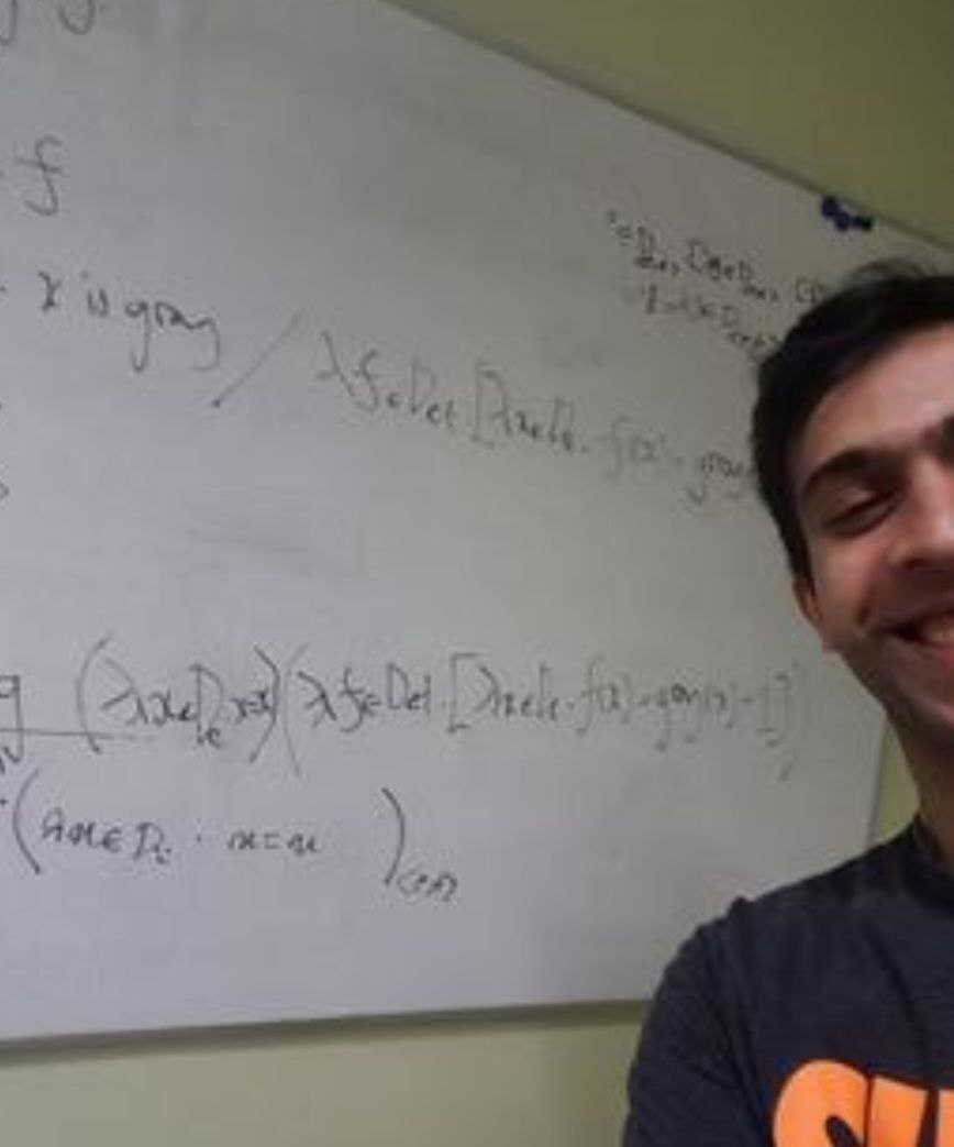 Working through logic notation on a whiteboard